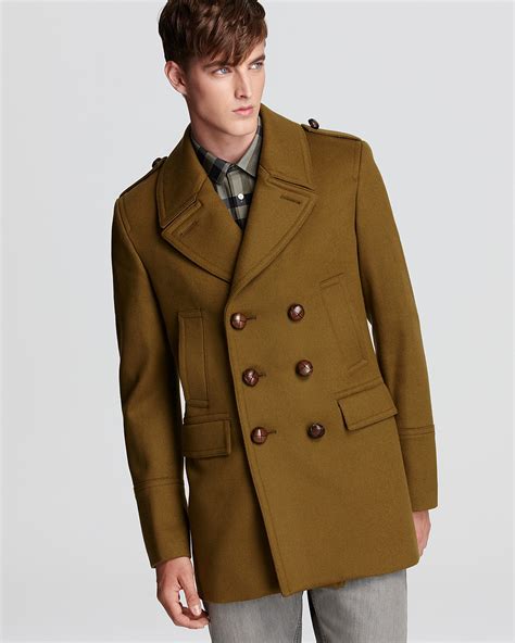 bloomingdales burberry pea coat|Burberry Pea Coat .